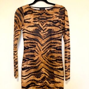 Tiger print Top shop shirt material dress